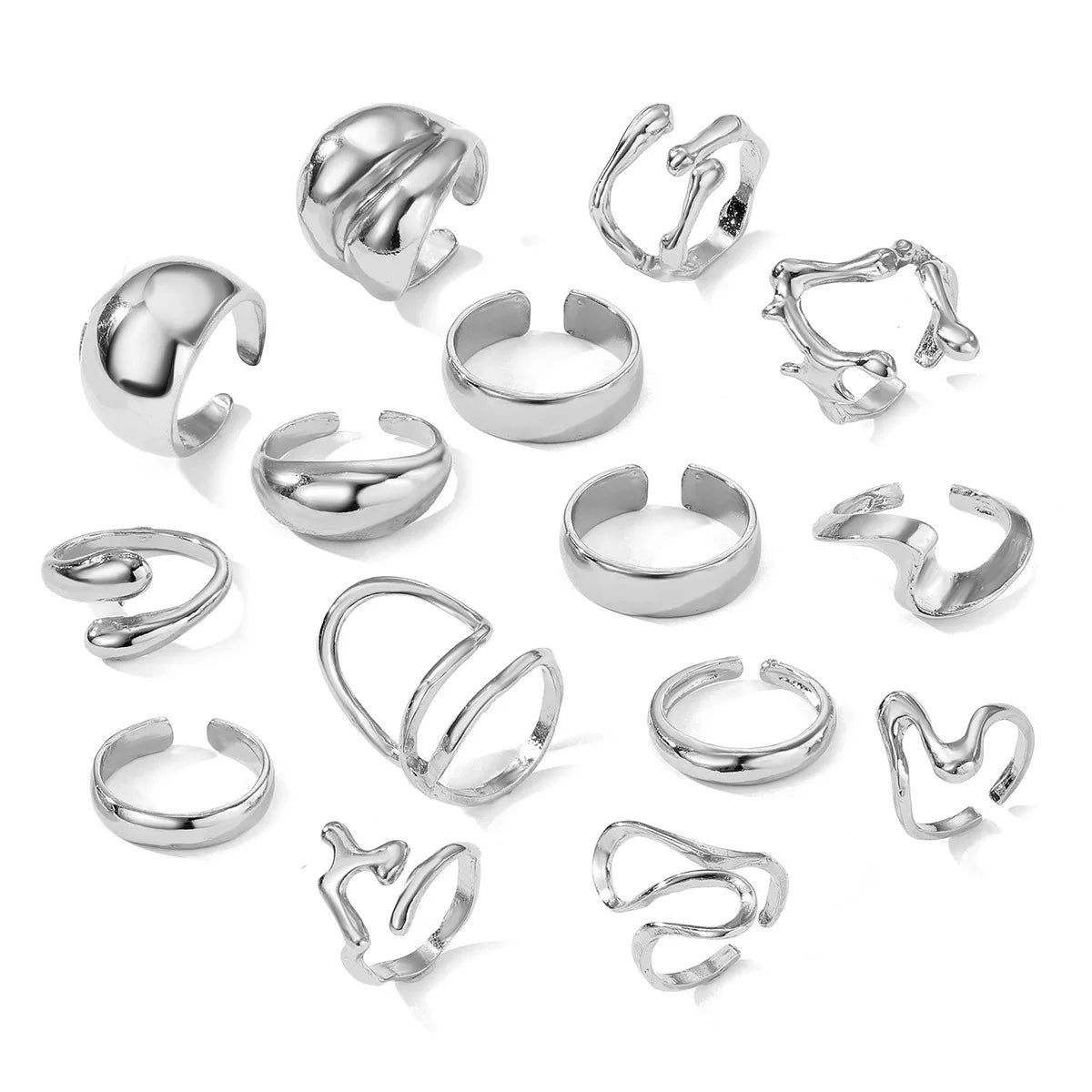 Noir Wave Ring Set
