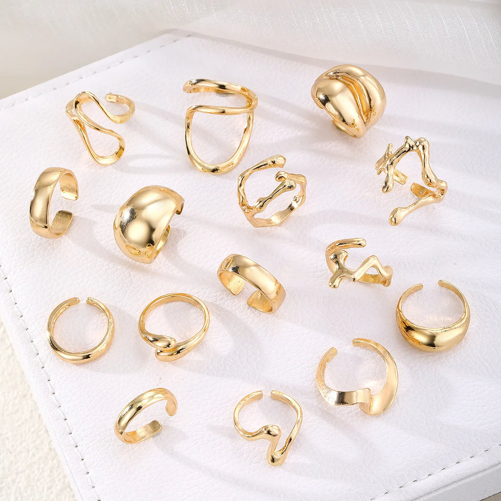 Noir Wave Ring Set